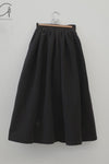 AVIVA JIFEI XUE 24 Autumn and Winter Wool Linen Satin Hakama Skirt AJX-FW24-HS-BWLS-HEI Black